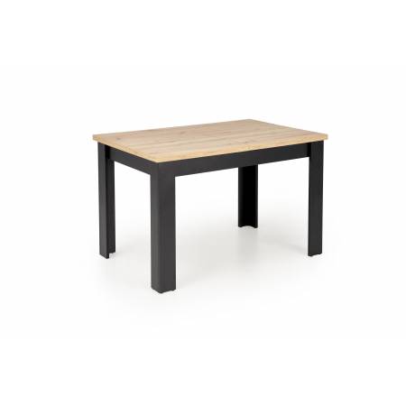 BAGIO stół rozkładany 120-160/80 cm dąb artisan/czarny