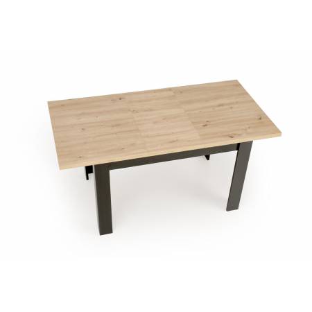 BAGIO stół rozkładany 120-160/80 cm dąb artisan/czarny