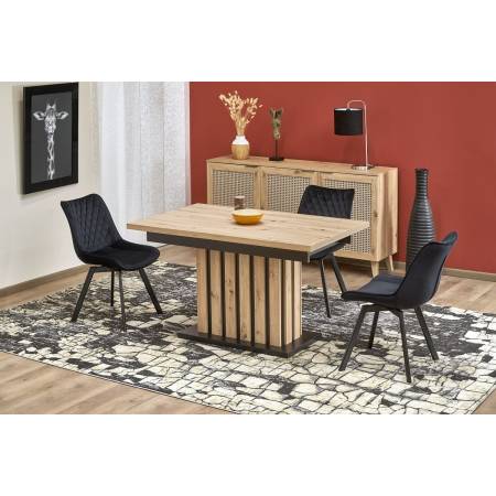 LAMELLO stół rozkładany 130-180/80 cm dąb artisan/czarny