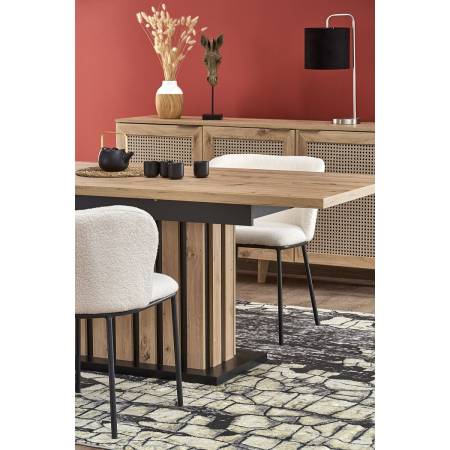 LAMELLO stół rozkładany 130-180/80 cm dąb artisan/czarny