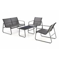 CONOR zestaw ogrodowy ( sofa + fotel 2x + ława ), ciemny popiel / jasny popiel