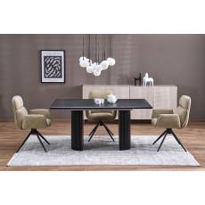 BOLERO stół rozkładany 160-250x90x78 cm dąb naturalny/czarny