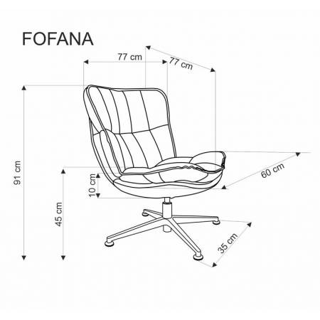 FOFANA fotel wypoczynkowy kremowy